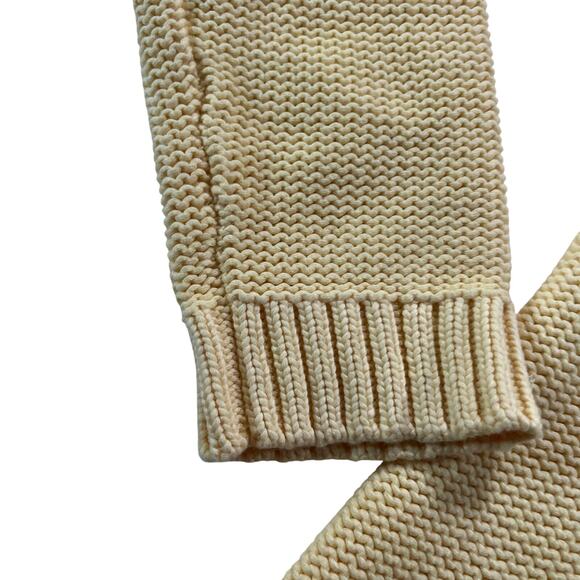 Talbots Butter Yellow Cable Knit Pullover Sweater Sz M Preppy Soft - Picture 4 of 8